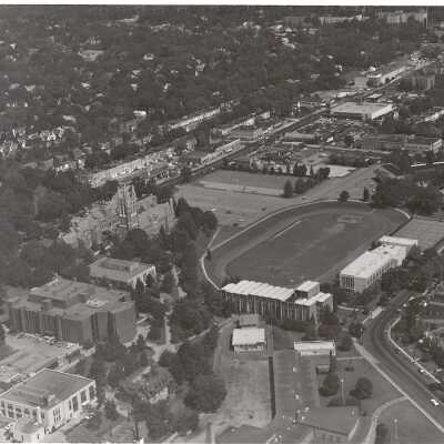 Aerial view of Saint Joseph's College campus.