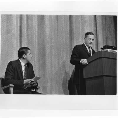 Congressman William R. Anderson (Democrat, TN, former Commander of the Nautilus), speaker at Destination College Day, October 23, 1965.