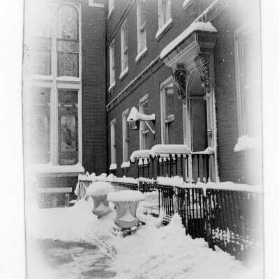 View of courtyard of Old Saint Joseph's Church, Willing's Alley, Philadelphia.