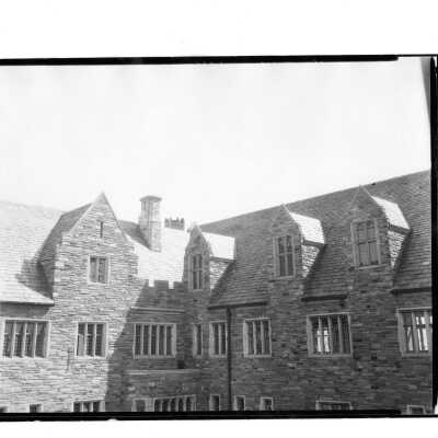 Exterior view of portion of Barbelin building from quadrangle.