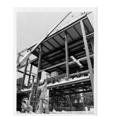 Exterior view of construction of Chapel of Saint Joseph.