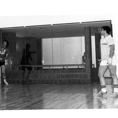 Men playing handball in Sports Complex.