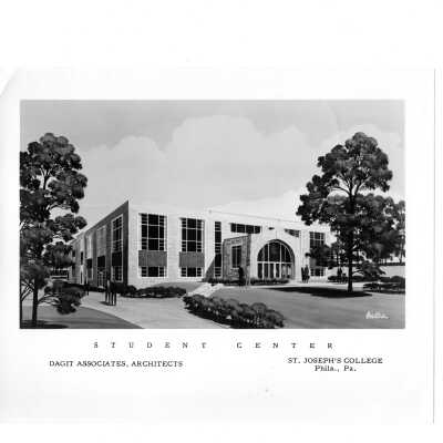 Architect's drawing of Campion student center by Dagit Associates.