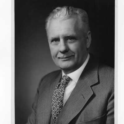 Photo portrait of 1958 Shaffrey award recipient, Dr. Bernard P. Widmann.