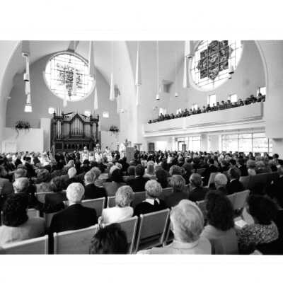Dedication of Chapel of Saint Joseph with Anthony Cardinal Bevilacqua and Nicholas S. Rashford, S.J. and others.