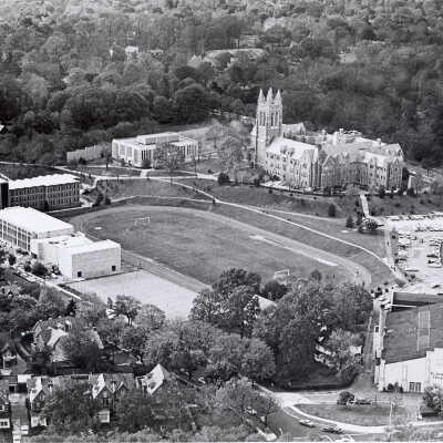 Aerial view of Saint Joseph's College campus.