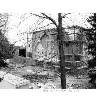 Exterior view of construction of Chapel of Saint Joseph.