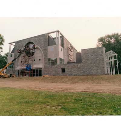 Exterior view of construction of Chapel of Saint Joseph.