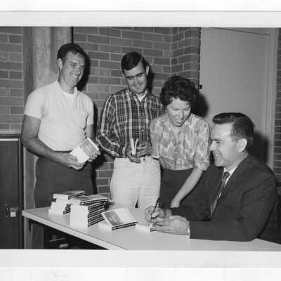 John C. Traupman (Classics) with students.