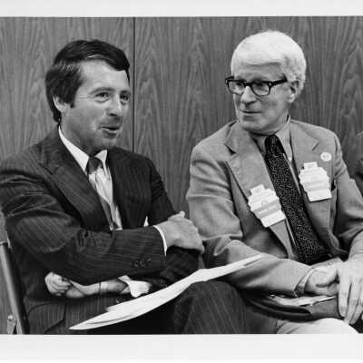 Panel presentation, "Hunger and Peoples' Conscience" at International Eucharistic Congress, symposium on hunger, August 2, 1976, held at Philadelphia Civic Center with John R. Bunting and Lawrence Bell.