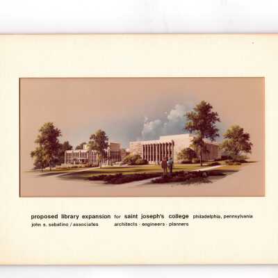 Architect's plan (Sabatino Associates) for proposed library addition. This plan for expansion was not used.