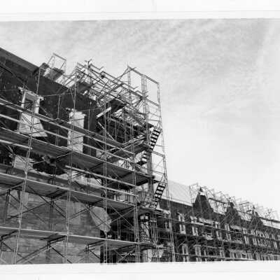 Mandeville Hall under construction.