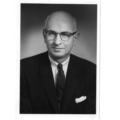 Photo portrait of James J. Mahon, C.P.A., speaker at alumni communion supper, 1965.