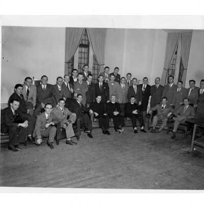 Alumni reunion of class of 1940, held fall 1948. Included in group photo is Joseph S. Hogan, S.J.