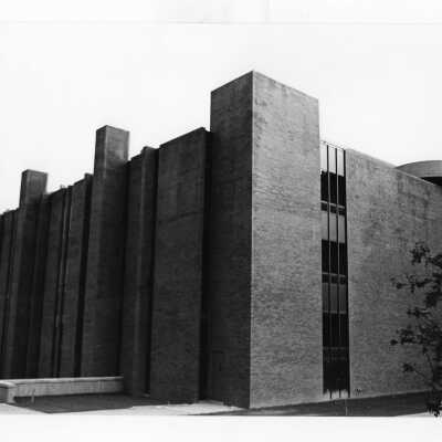 Exterior view of science center.