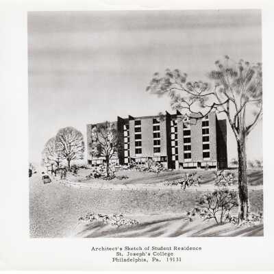 Architect's sketch of LaFarge Residence Center.