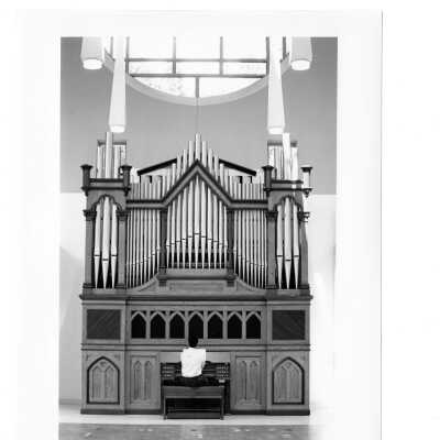 View of pipe organ in Chapel of Saint of Joseph.