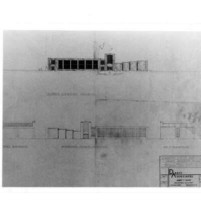 Architect's plans (Dagit Associates) for Villiger (later Post) Academy of Food Marketing.