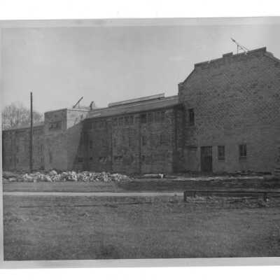 Exterior view of Field House (Sports Complex) under construction.
