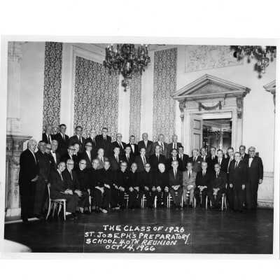 View of class of 1926, Saint Joseph's Preparatory High School, attending alumni reunion, October 14, 1966.