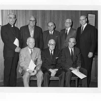 Shaffrey award recipient, Dr. Peter A. Herbut, with several other individuals, April 19, 1970.