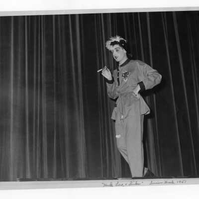 Student performing in stage show, "Hook, Line, and Sinker" during Junior Week.