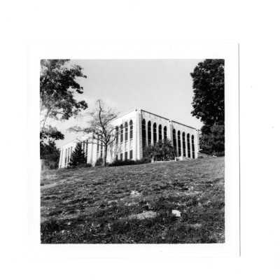 Exterior side view of Drexel Library.
