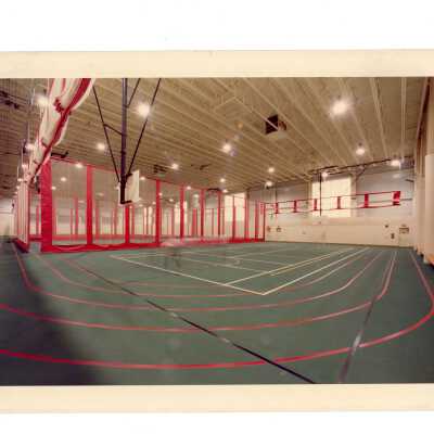 View of indoor track in Sports Complex.