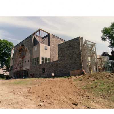 Exterior view of construction of Chapel of Saint Joseph.
