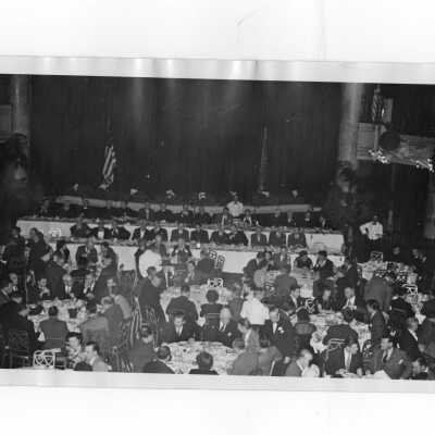 Testimonial dinner for Joseph S. Hogan, S.J., held at Bellevue-Stratford Hotel, November 25, 1947.