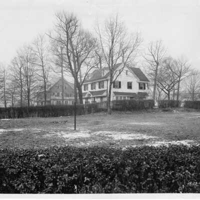 View of Keenan and Barry Hall before construction of Field House.