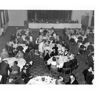 View of alumni communion supper in Flanigan Auditorium, May 16, 1969.