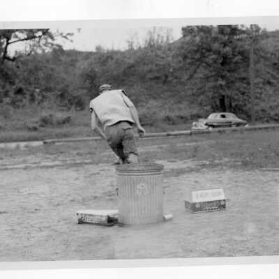 Student from Barry Hall in race at a picnic?