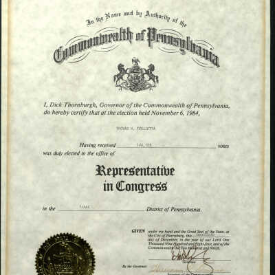 Certificate, Commemorative
