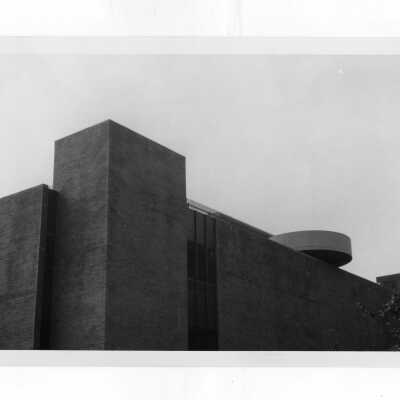 Exterior view of upper half of science center.