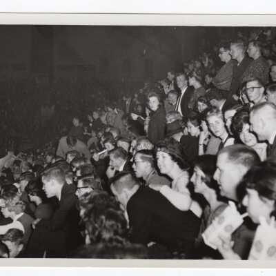 Men's Basketball, student crowd at game.