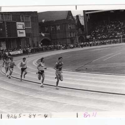 Men's track team at Penn Relays.