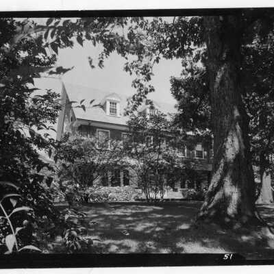 Exterior view of front of Barry Hall.
