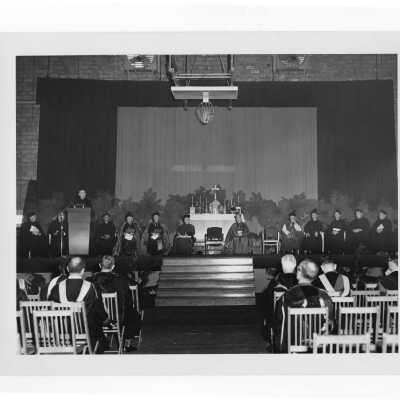 William F. Maloney, S.J., addressing the Convocation on September 13, 1962.