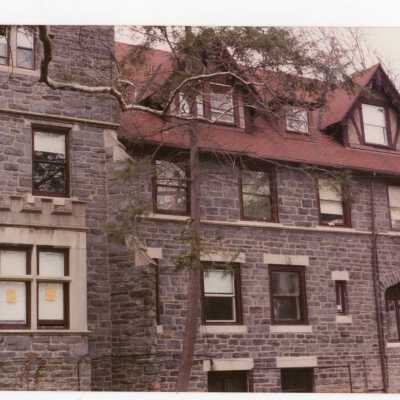 Exterior side view of Wolfington Center (formerly Gest Estate, Neumann Hall).