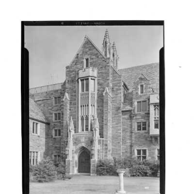 Exterior front view of part of Barbelin building.
