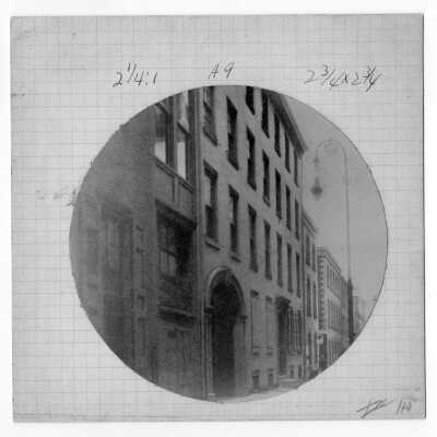 Front entrance to Old Saint Joseph's Church, Willing's Alley, Philadelphia.