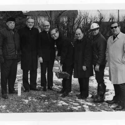 Groundbreaking for Jesuit Residence, Loyola Hall.