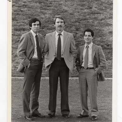 Track coaches Michael Drorka, Kevin Quinn, Robin Deutsch.