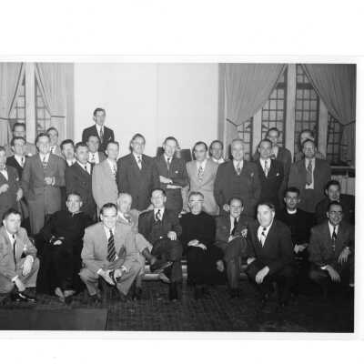 Alumni reunion of class of 1933, held on November 12, 1948. Included is Joseph S. Hogan, S.J.
