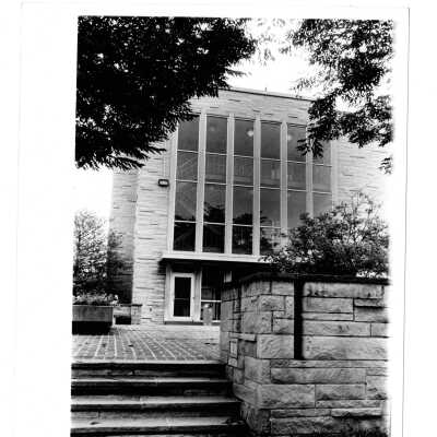 Exterior view of side of Villiger (later Post) Academy of Food Marketing.