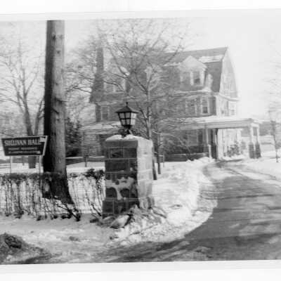 View of Sullivan Hall and driveway.