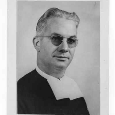 Individual photograph of Brother Emilian James, F.S.C., honorary degree recipient during 1948 graduation/commencement.