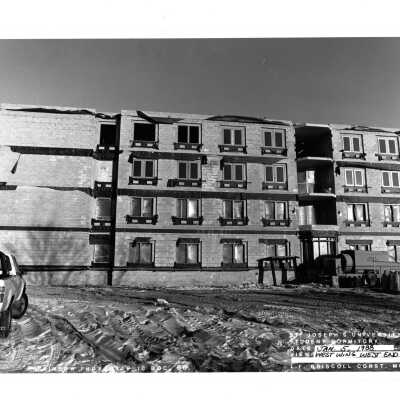 View of McShain Hall construction.