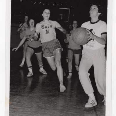Women's Basketball team practicing